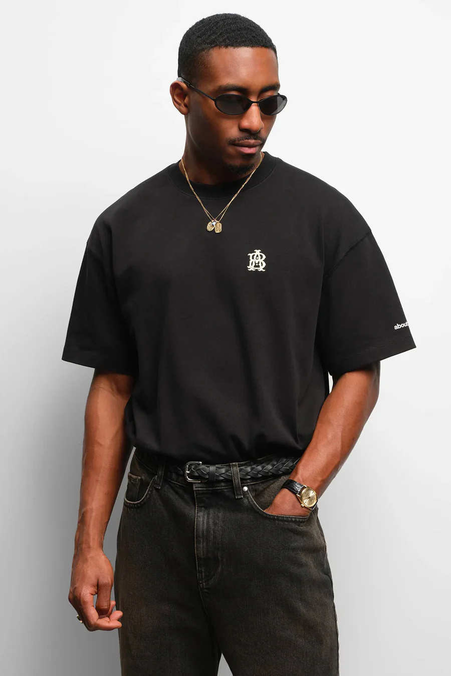 T-SHIRT CLASSIC NOIR ET ÉCRU - Image 2