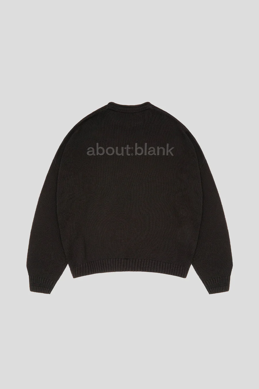 CREWNECK LOOSE KNIT ROLLED NOIR - Image 4