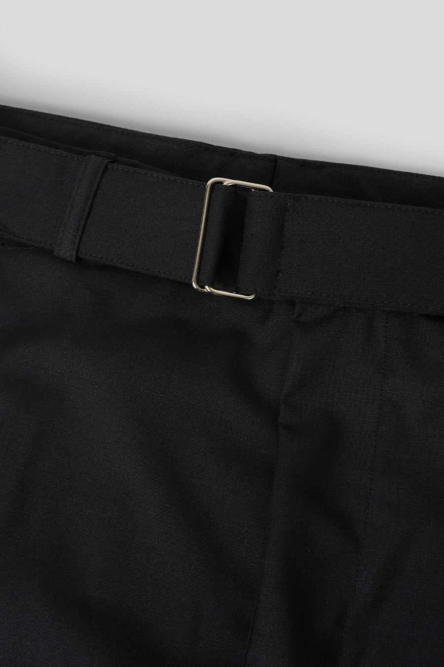 PANTALON RELAXED BELTED NOIR - Image 2