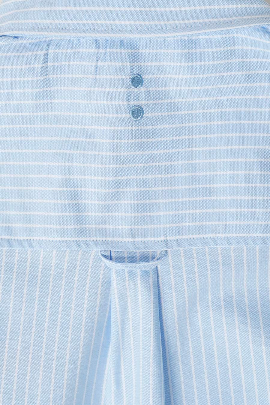 CHEMISE MANCHES LONGUES OXFORD SCRIPT BLEU CLAIR ET BLANCHE - Image 4