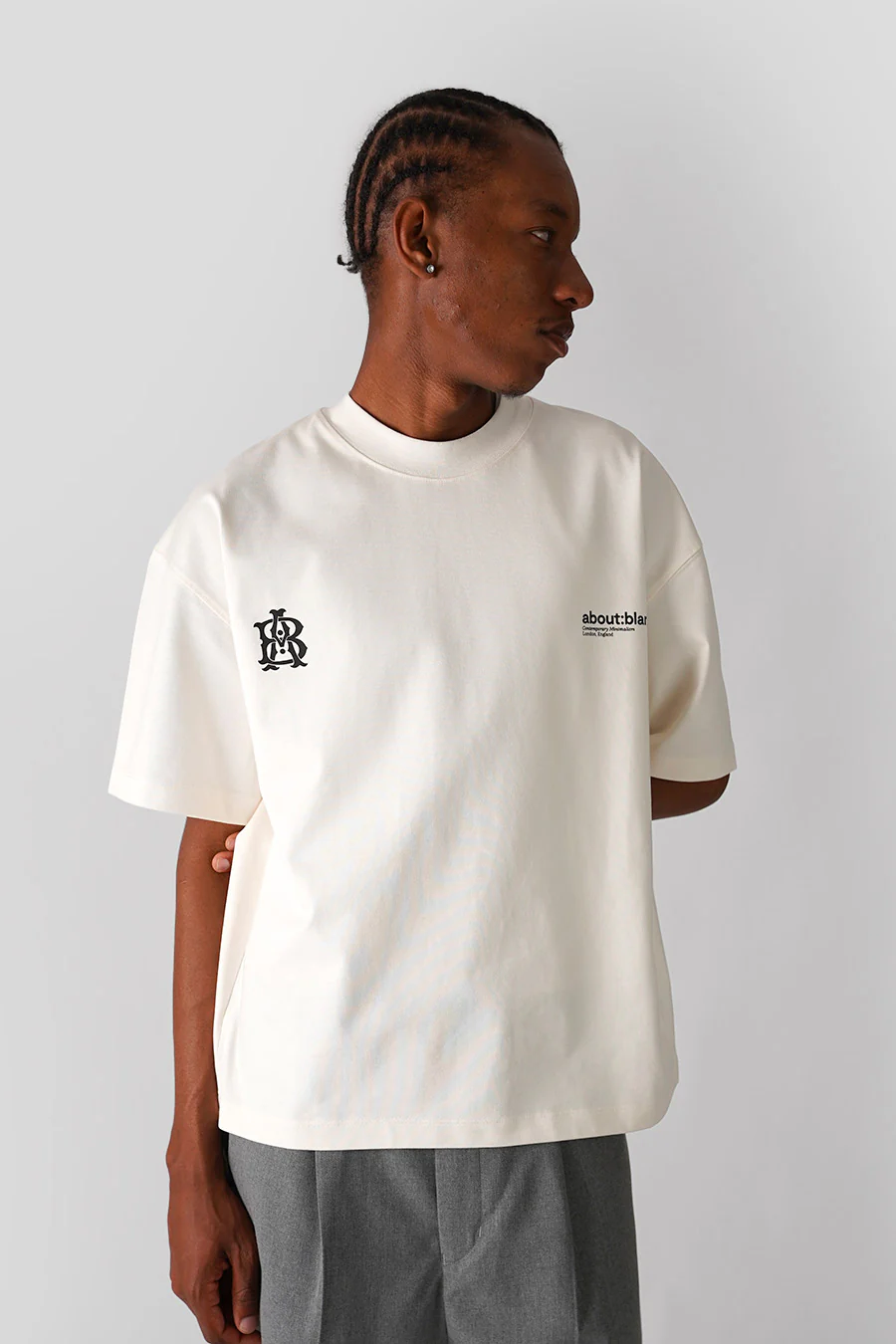 T-SHIRT DUAL LOGO ÉCRU