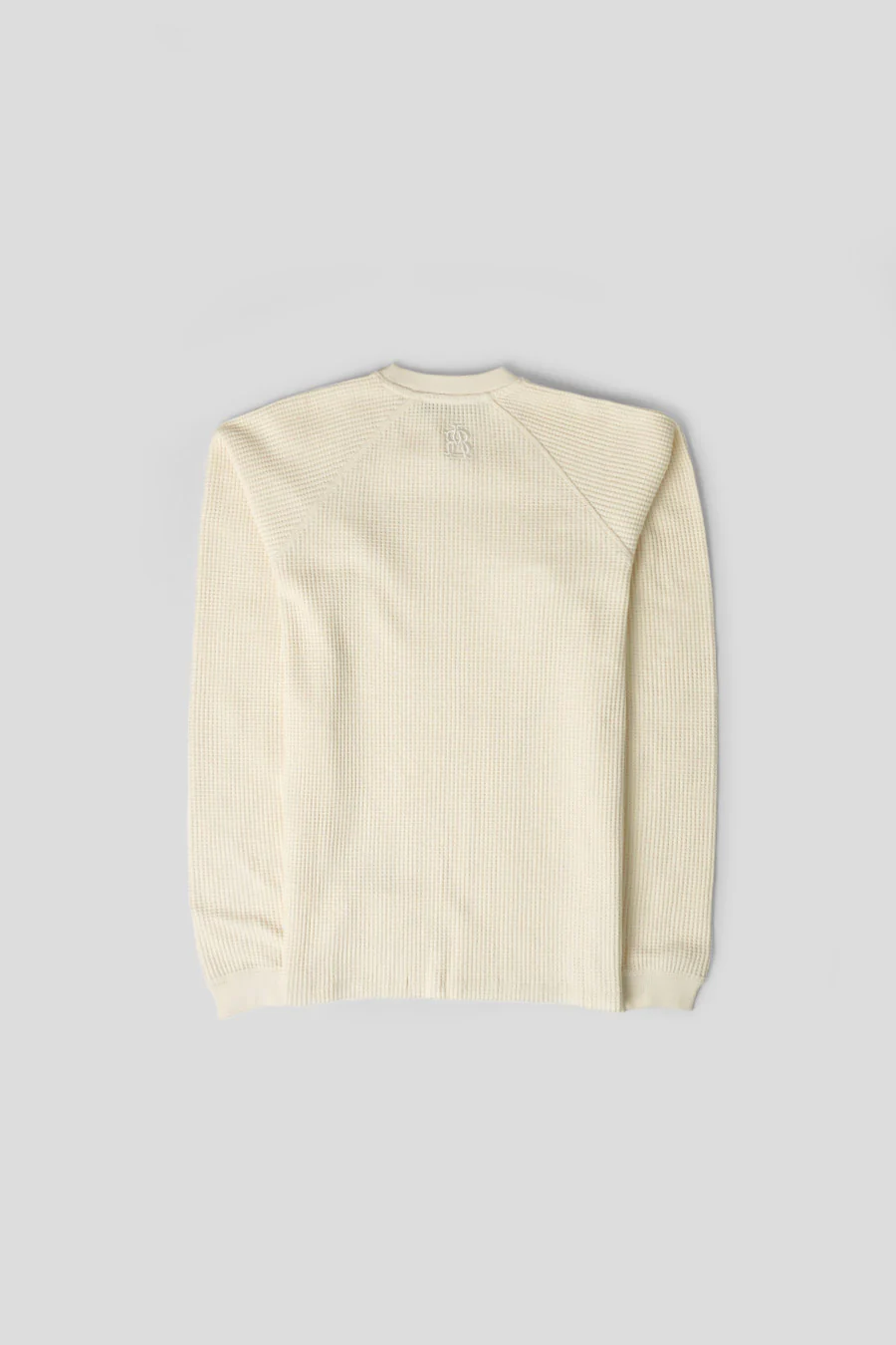 T-SHIRT LONG SLEEVE WAFFLE ÉCRU - Image 3