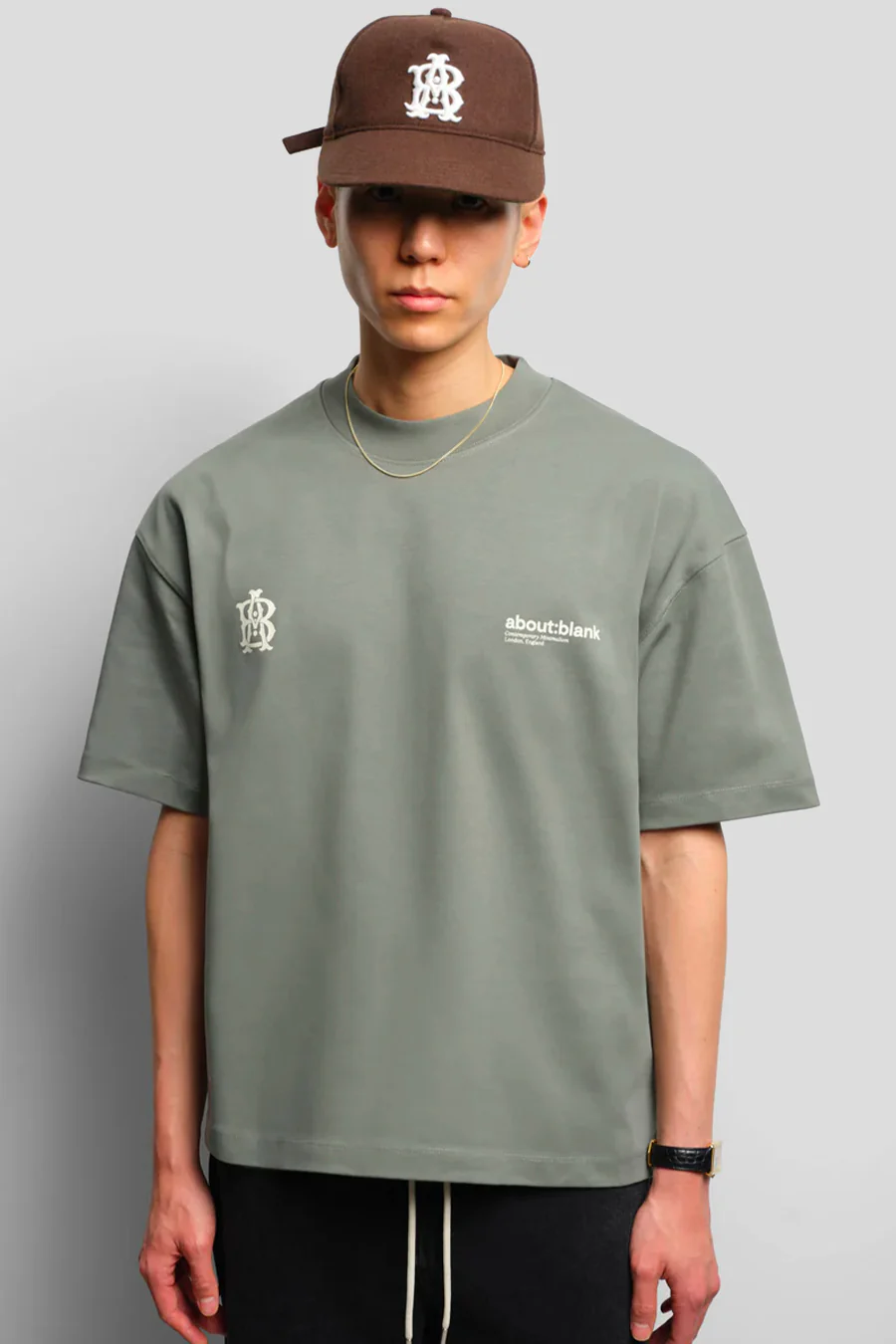 T-SHIRT DUAL LOGO SAGE ET ÉCRU - Image 3