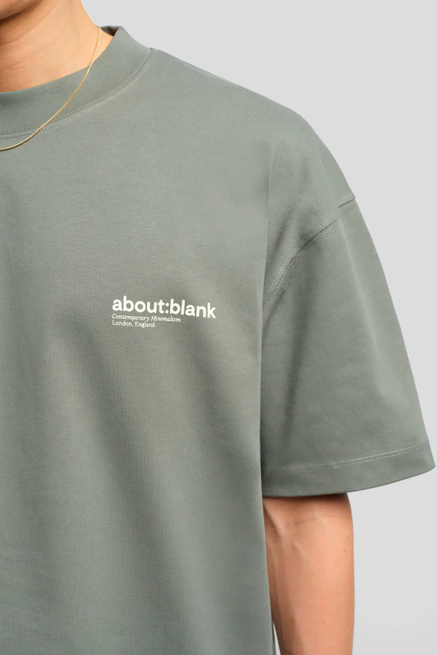 T-SHIRT DUAL LOGO SAGE ET ÉCRU - Image 4