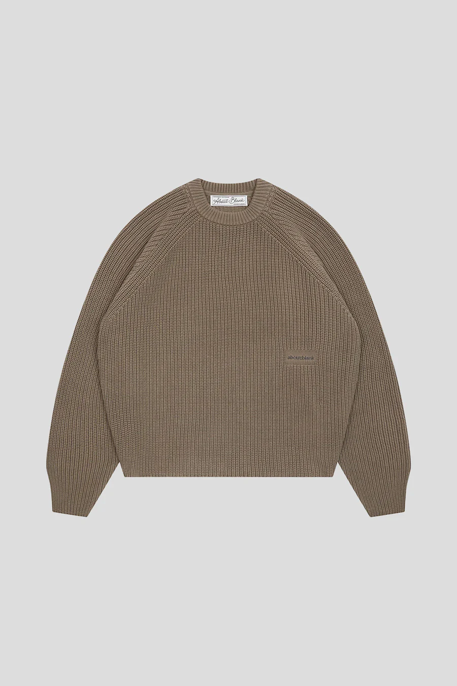 CREWNECK RIB MOCK NECK SAGE