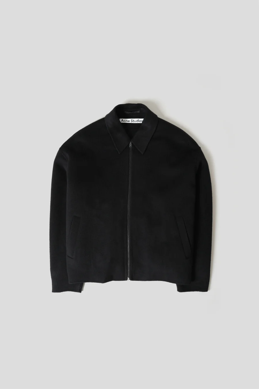 VESTE WOOL ZIPPER NOIRE