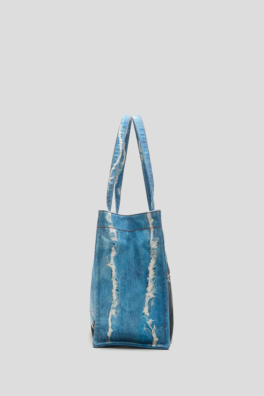 SAC CABAS IMPRIMÉ TROMPLE L'OEIL BLEU - Image 4