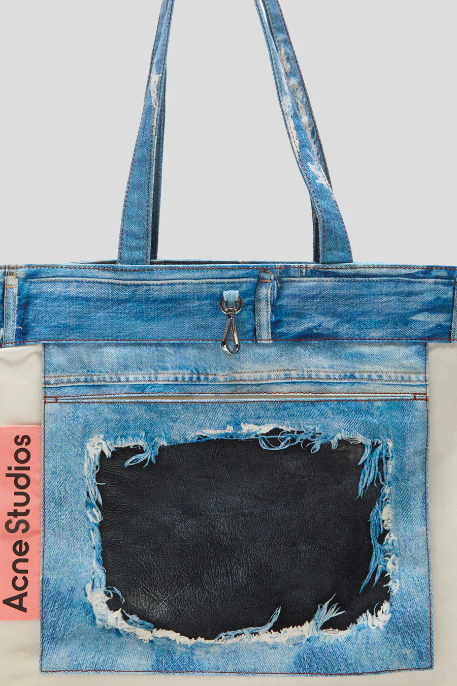 SAC CABAS IMPRIMÉ TROMPLE L'OEIL BLEU - Image 5