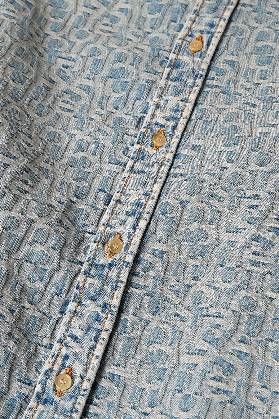 CHEMISE EN DENIM MONOGRAMME BLEU ET BEIGE - Image 2