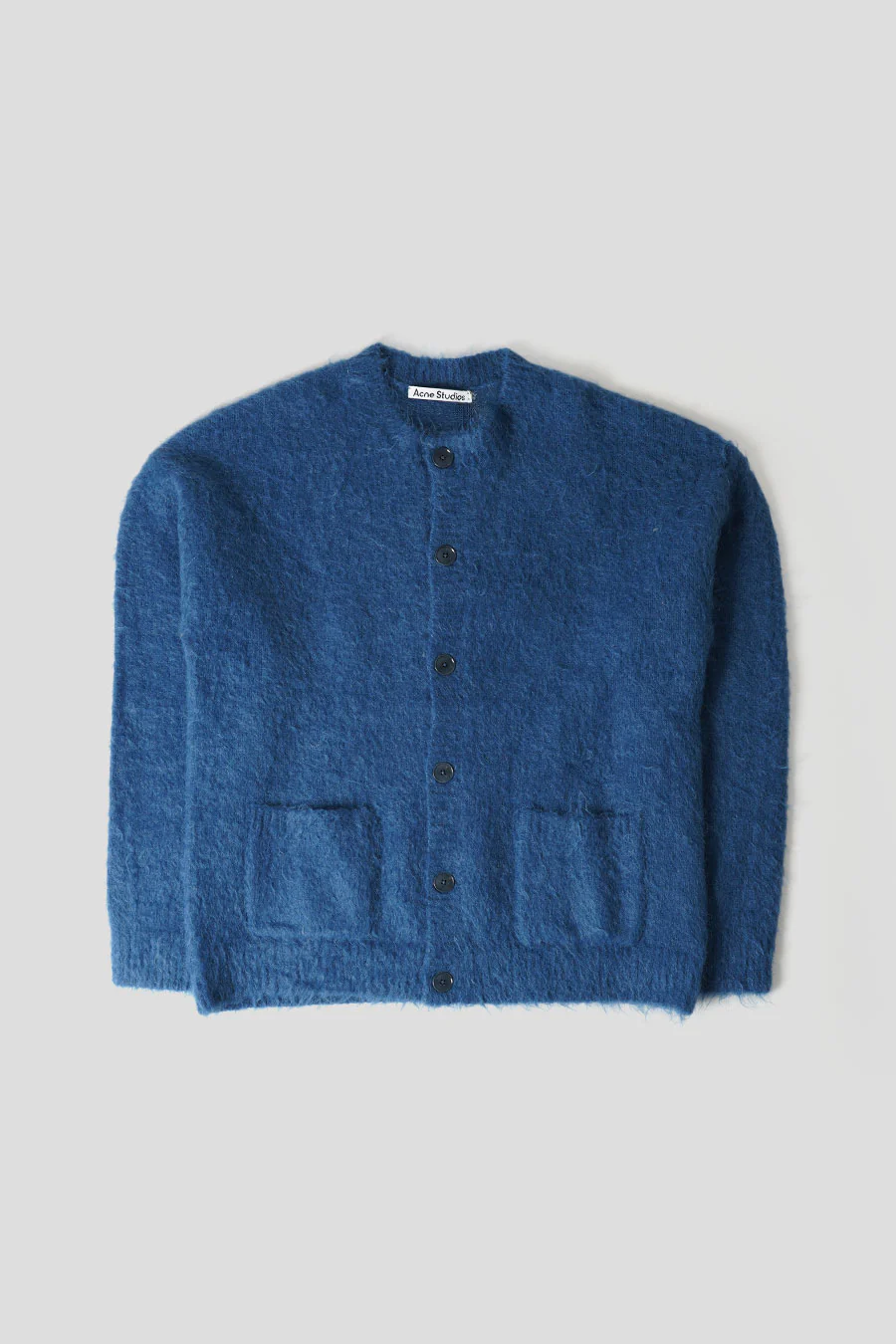 CARDIGAN WOOL MOHAIR DENIM BLEU