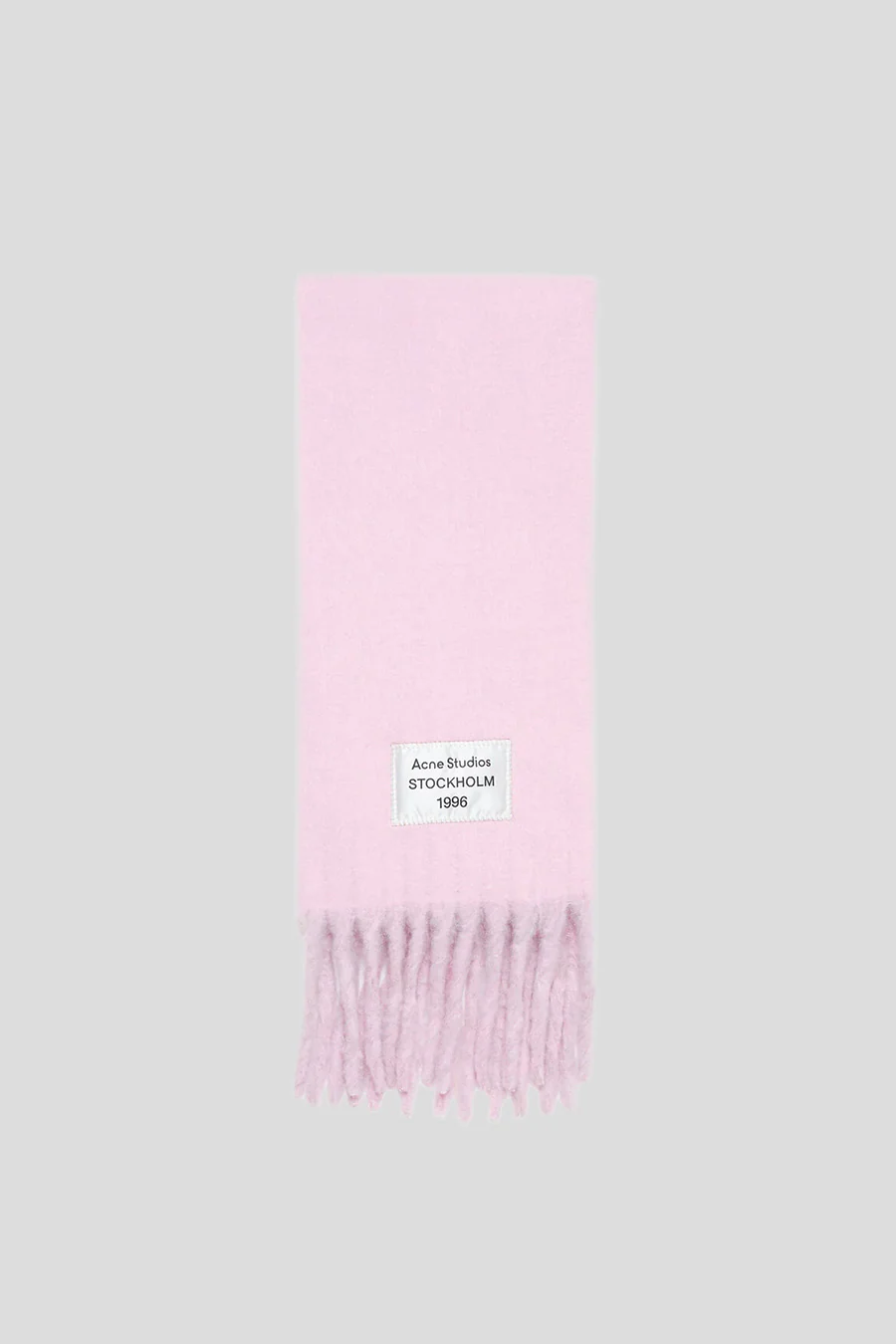 ÉCHARPE À FRANGES AVEC LOGO ROSE ET LILAS