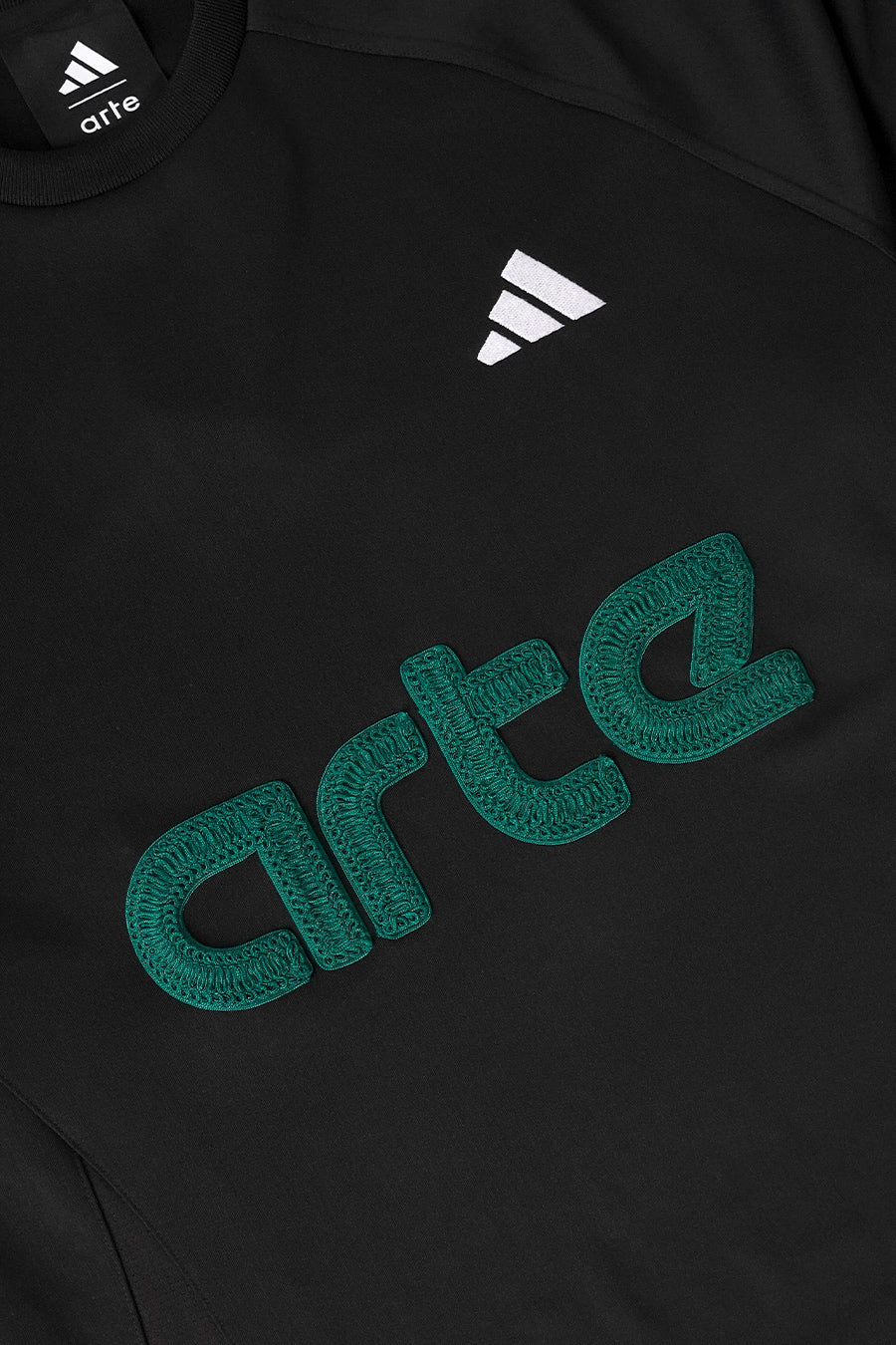 T-SHIRT JERSEY X ARTE NOIR ET VERT - Image 2