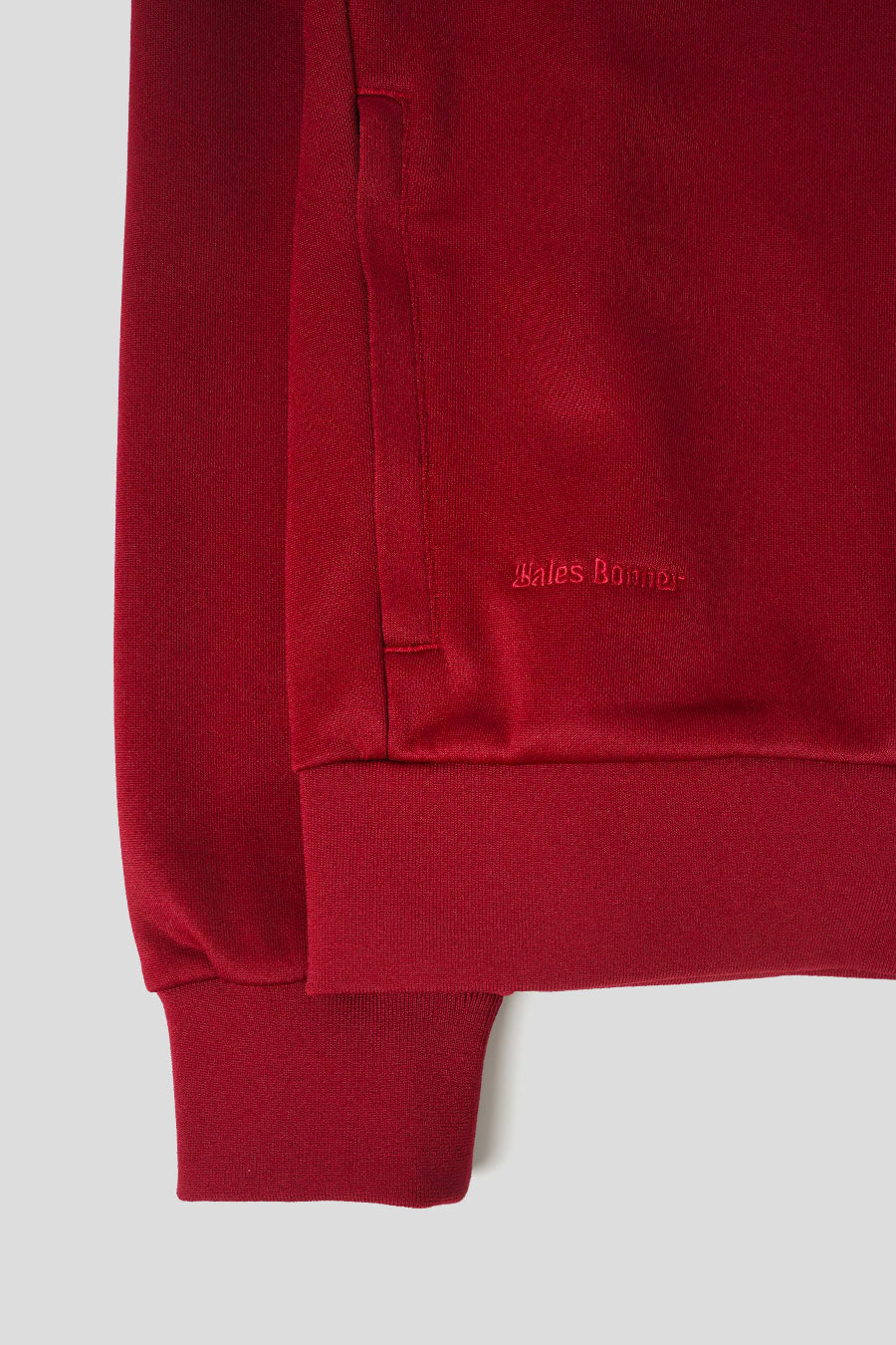 HOODIE ZIP WALES BONNER TRACK BORDEAUX - Image 3