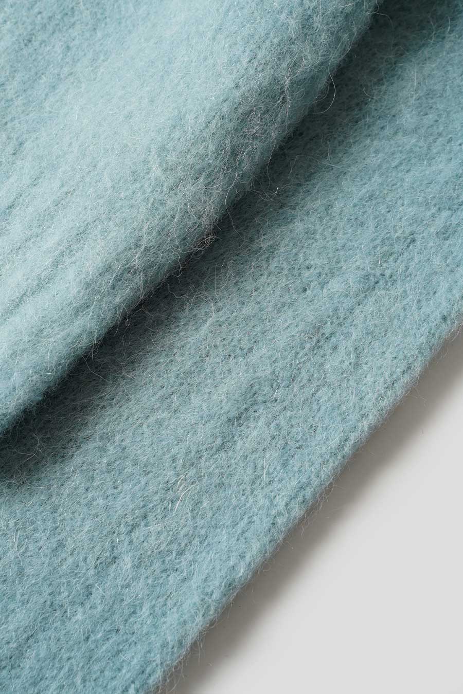 PULL EN ALPAGA BROSSÉ AQUAMARINE - Image 2