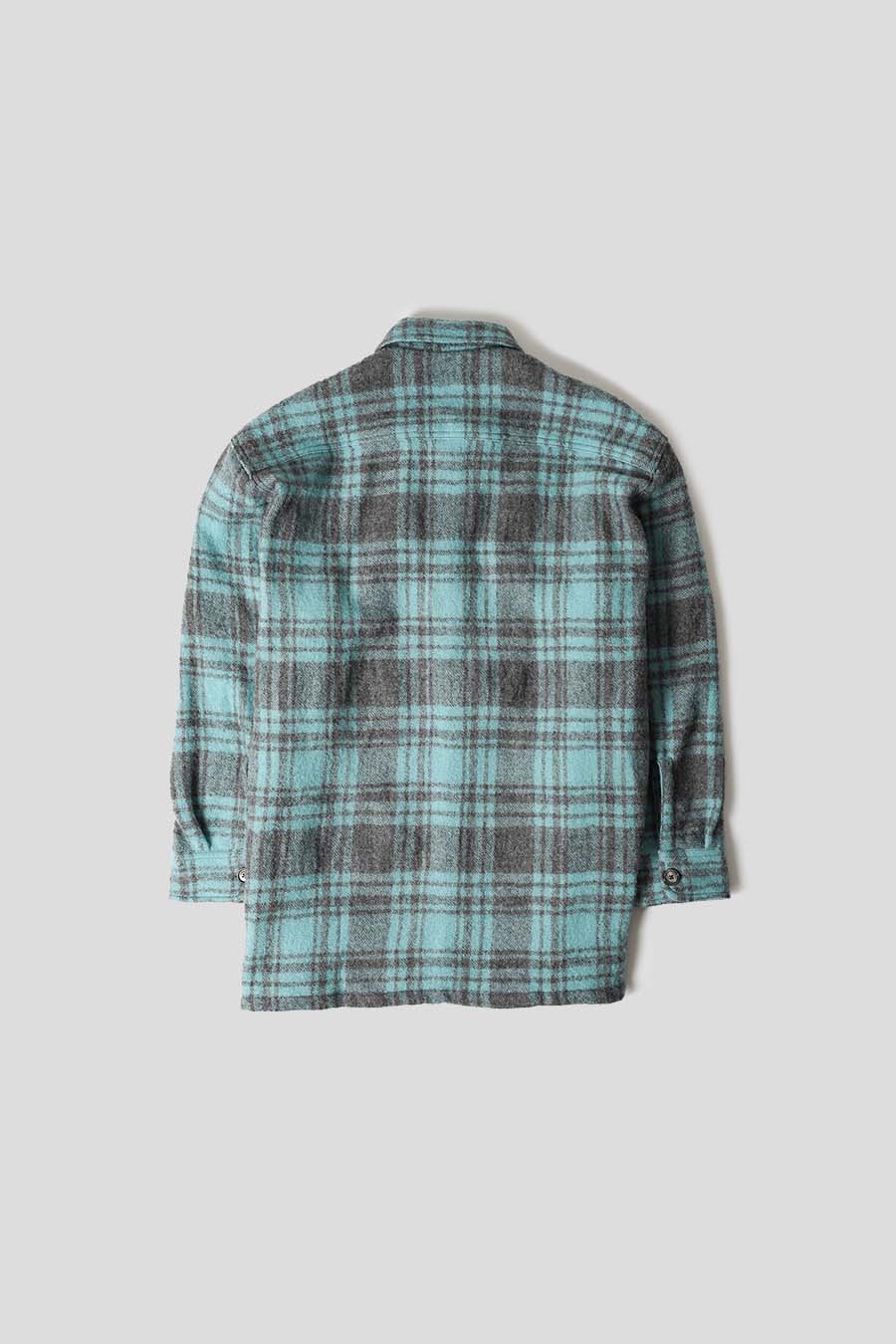 SURCHEMISE OVERSIZE AQUAMARINE ET GRIS MINÉRAL - Image 4