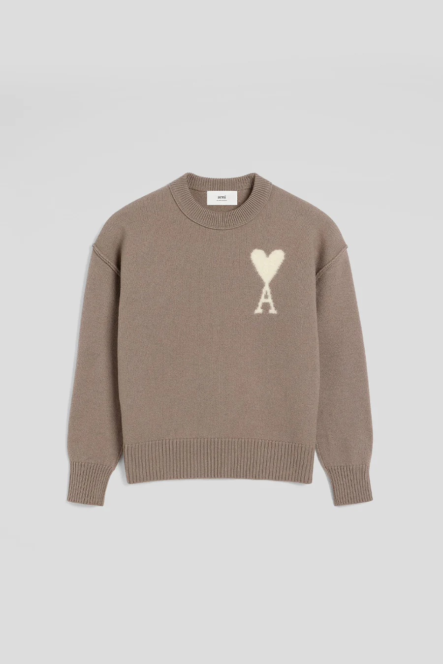 PULL AMI DE COEUR CENDRE ET ÉCRU