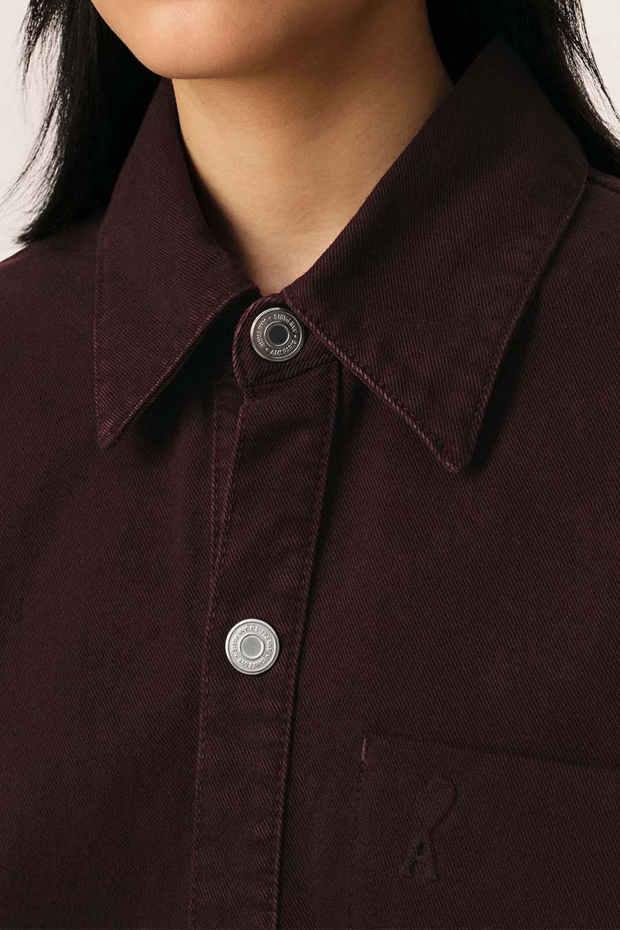 SUR-CHEMISE AMI DE COEUR AUBERGINE - Image 3