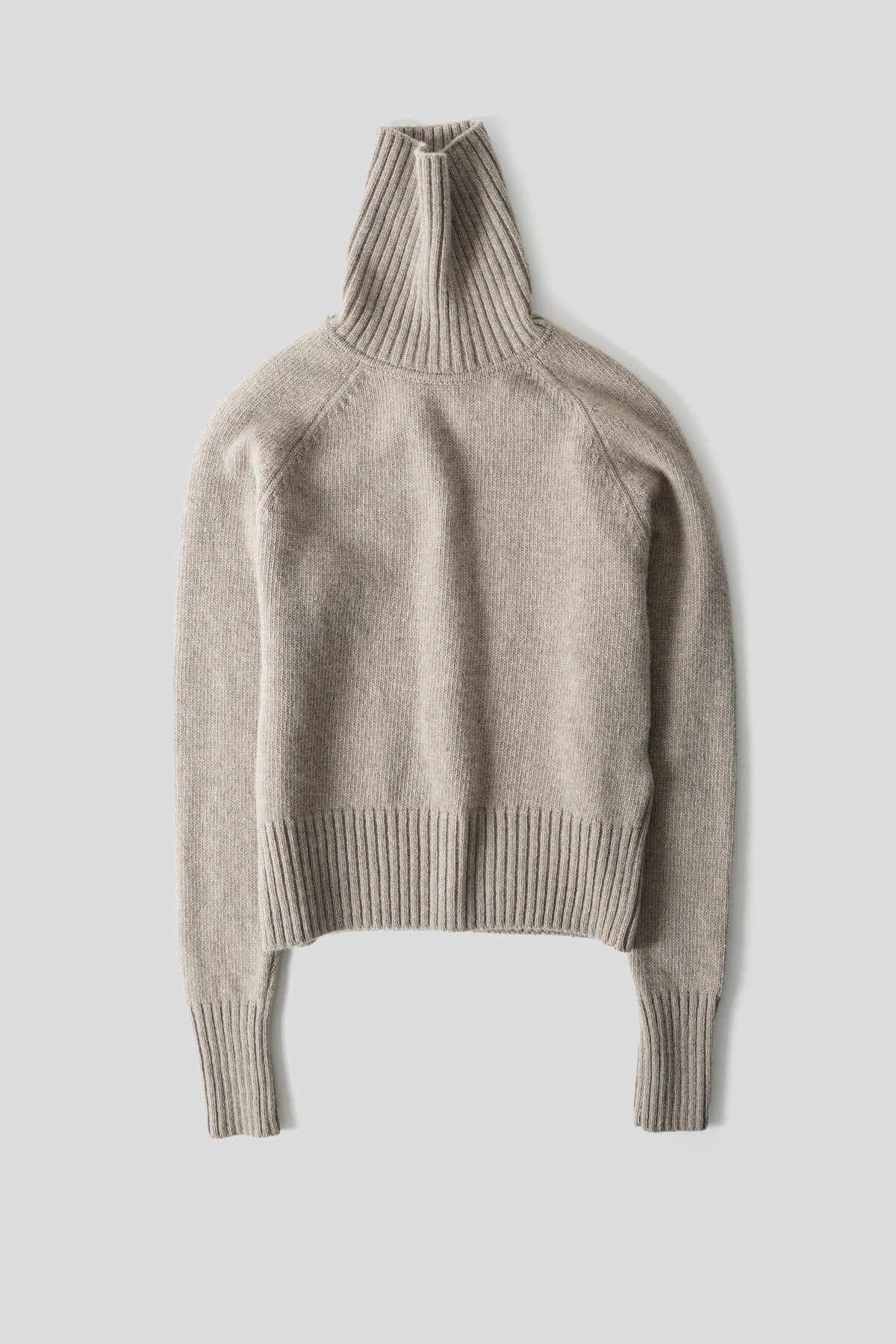 PULL COL ROULÉ BEIGE