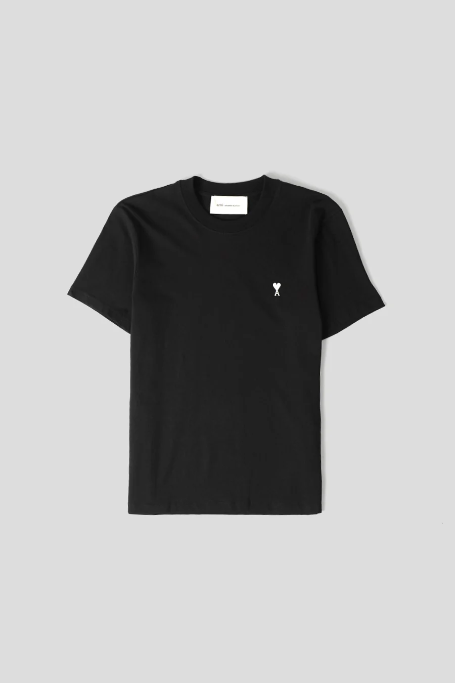 T-SHIRT CONTRASTED AMI DE COEUR NOIR ET BLANC CREME