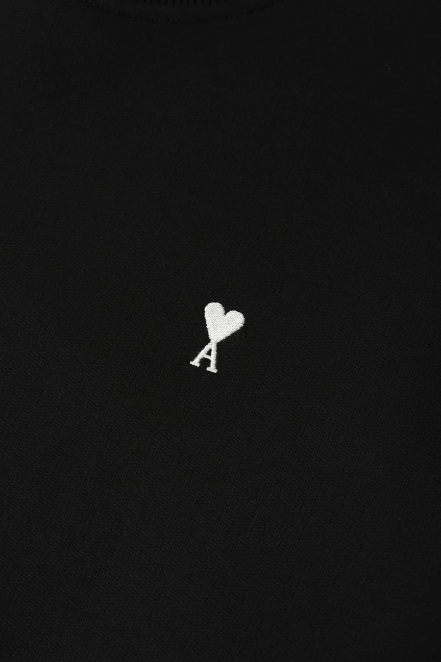 CREWNECK CONTRASTED AMI DE COEUR NOIR ET BLANC CREME - Image 2