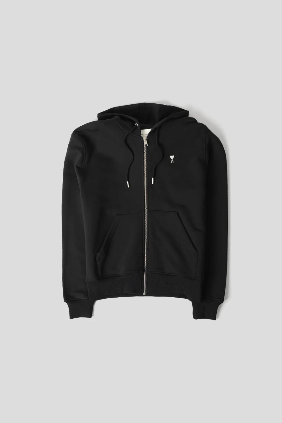 HOODIE ZIP CONTRASTED AMI DE COEUR NOIR ET BLANC CREME