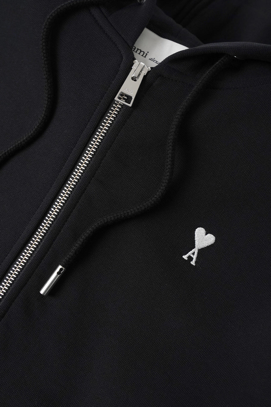 HOODIE ZIP CONTRASTED AMI DE COEUR NOIR ET BLANC CREME - Image 2