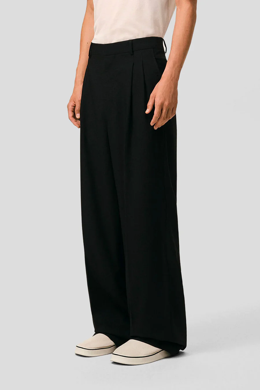 PANTALON LOW WAIST WIDE NOIR - Image 3