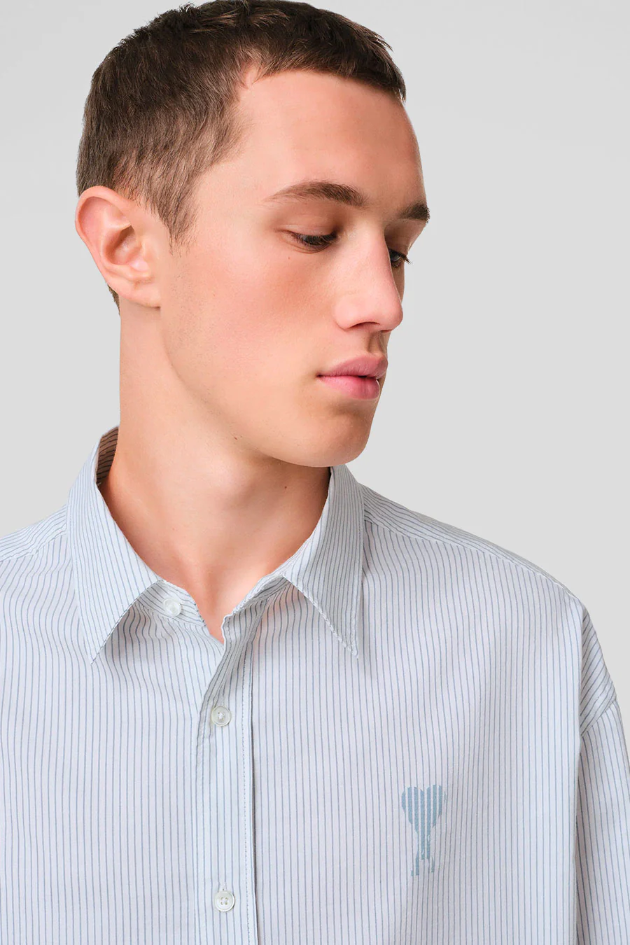 CHEMISE BOXY FIT BLEUE ET BLANCHE - Image 3