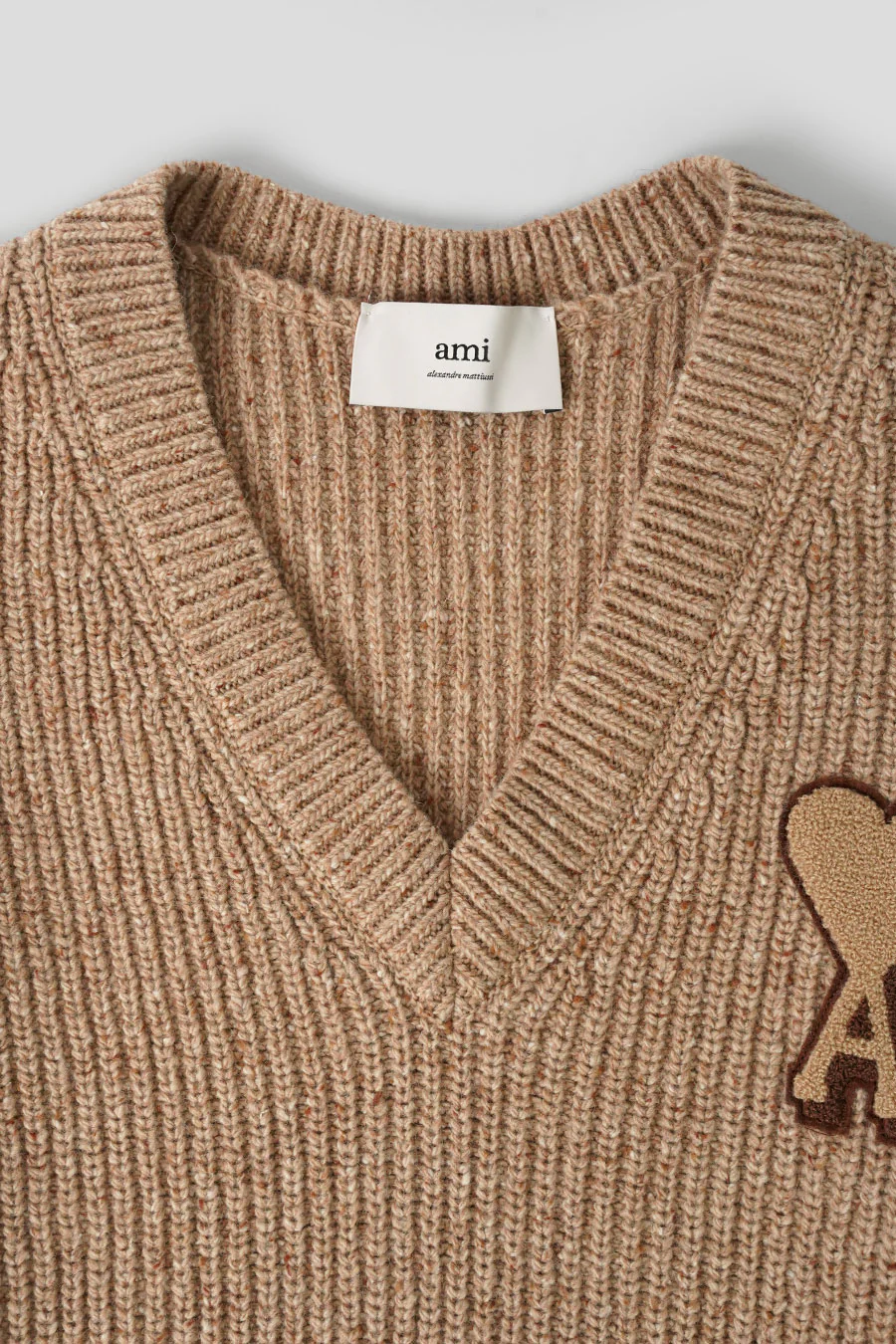 PULL COL V COLLEGE AMI DE COEUR CAMEL - Image 3
