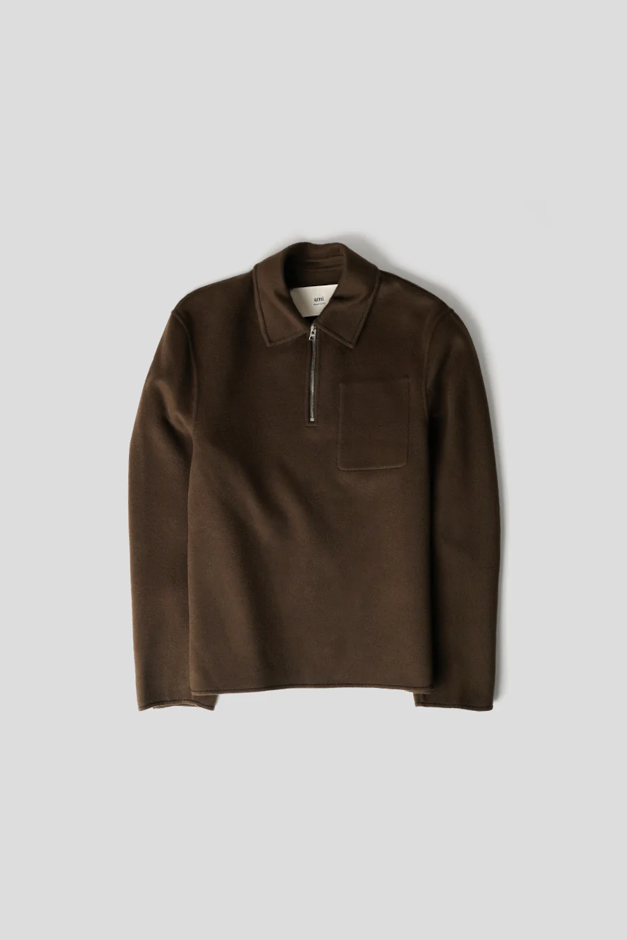 VAREUSE SEMI-ZIPPÉE CAFÉ FONCÉ