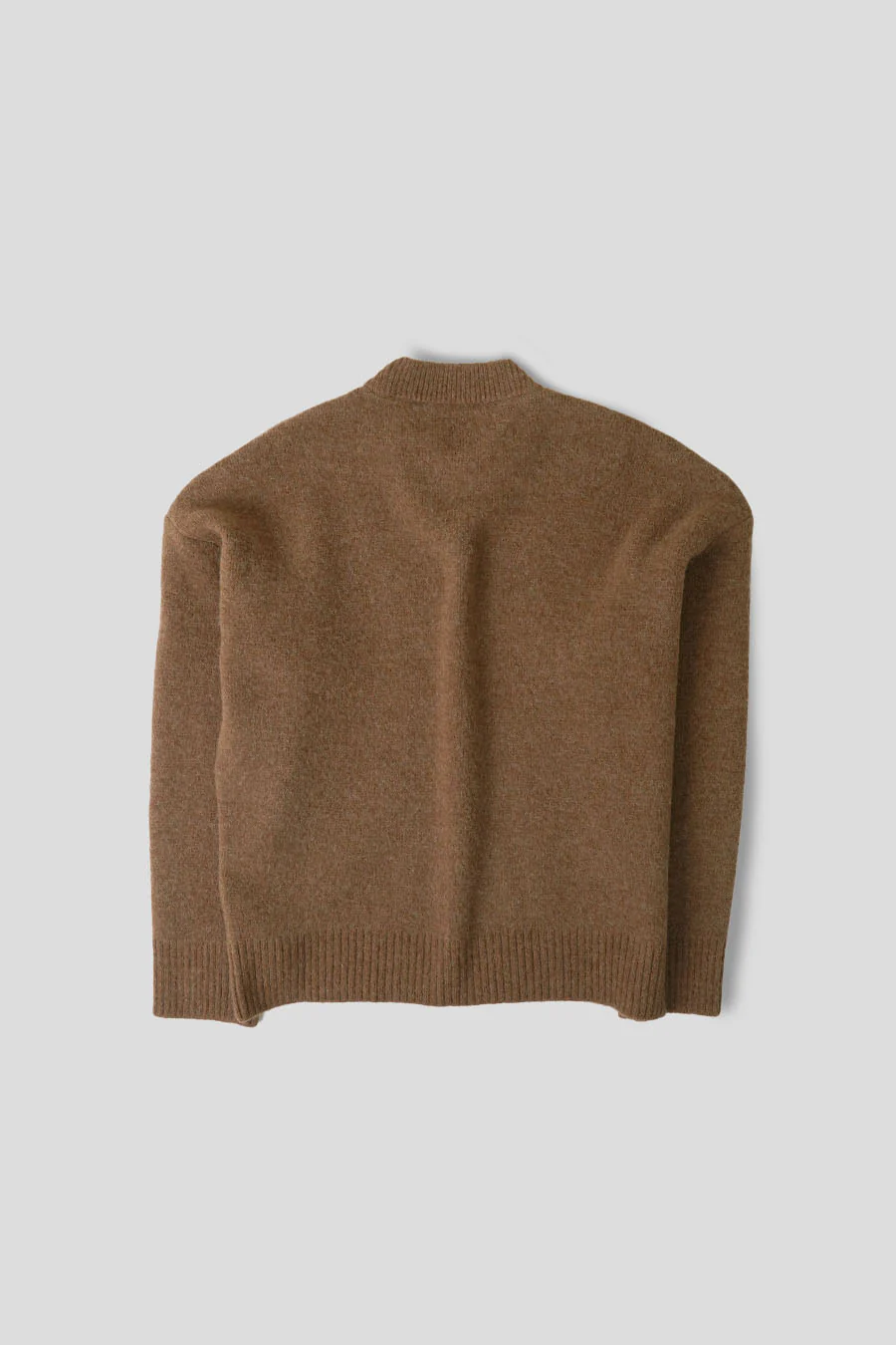 PULL COL ROND AMI DE COEUR NOISETTE ET ECRU - Image 3