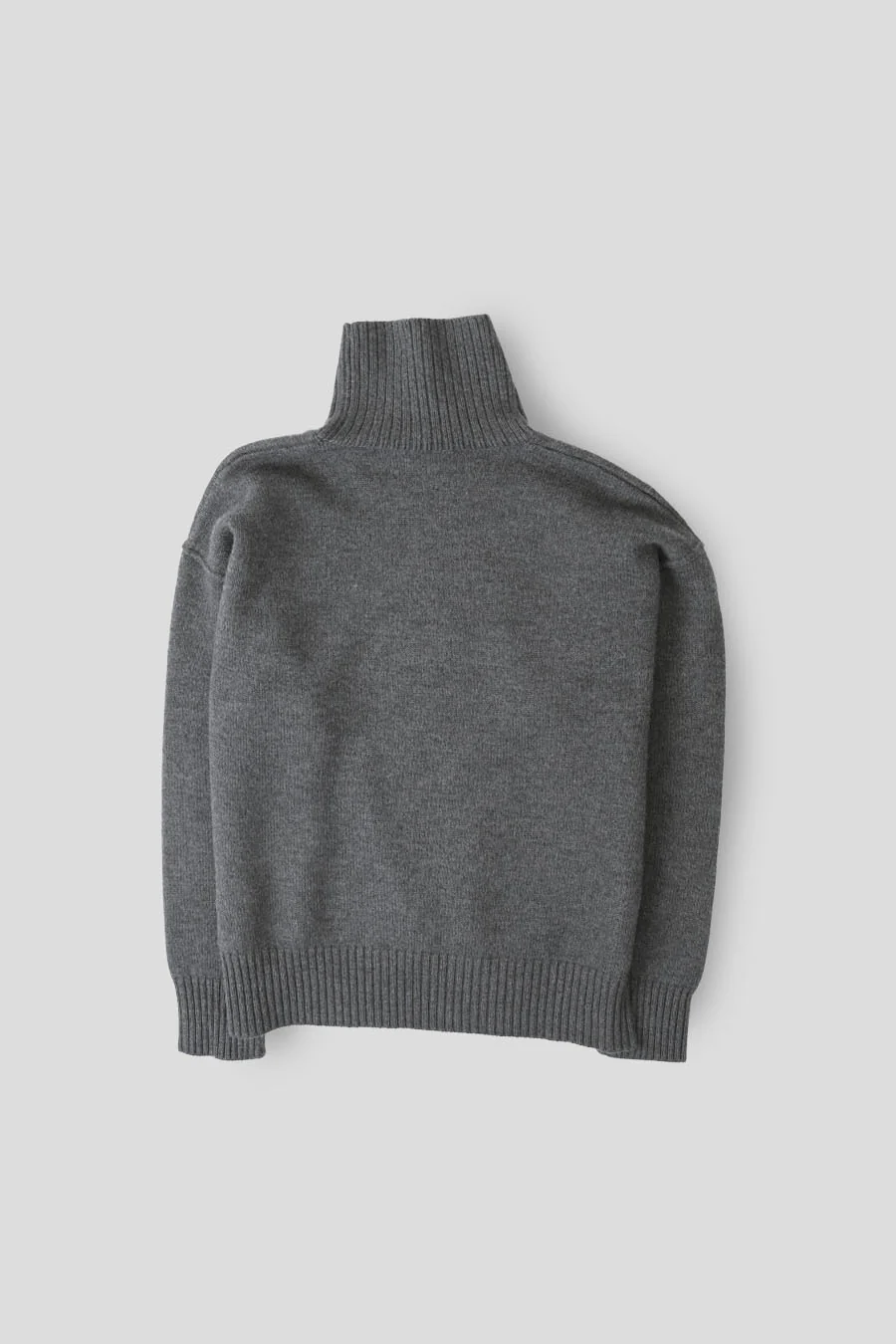 PULL COL CHEMINÉ AMI DE COEUR GRIS CHINÉ ET NOIR - Image 3