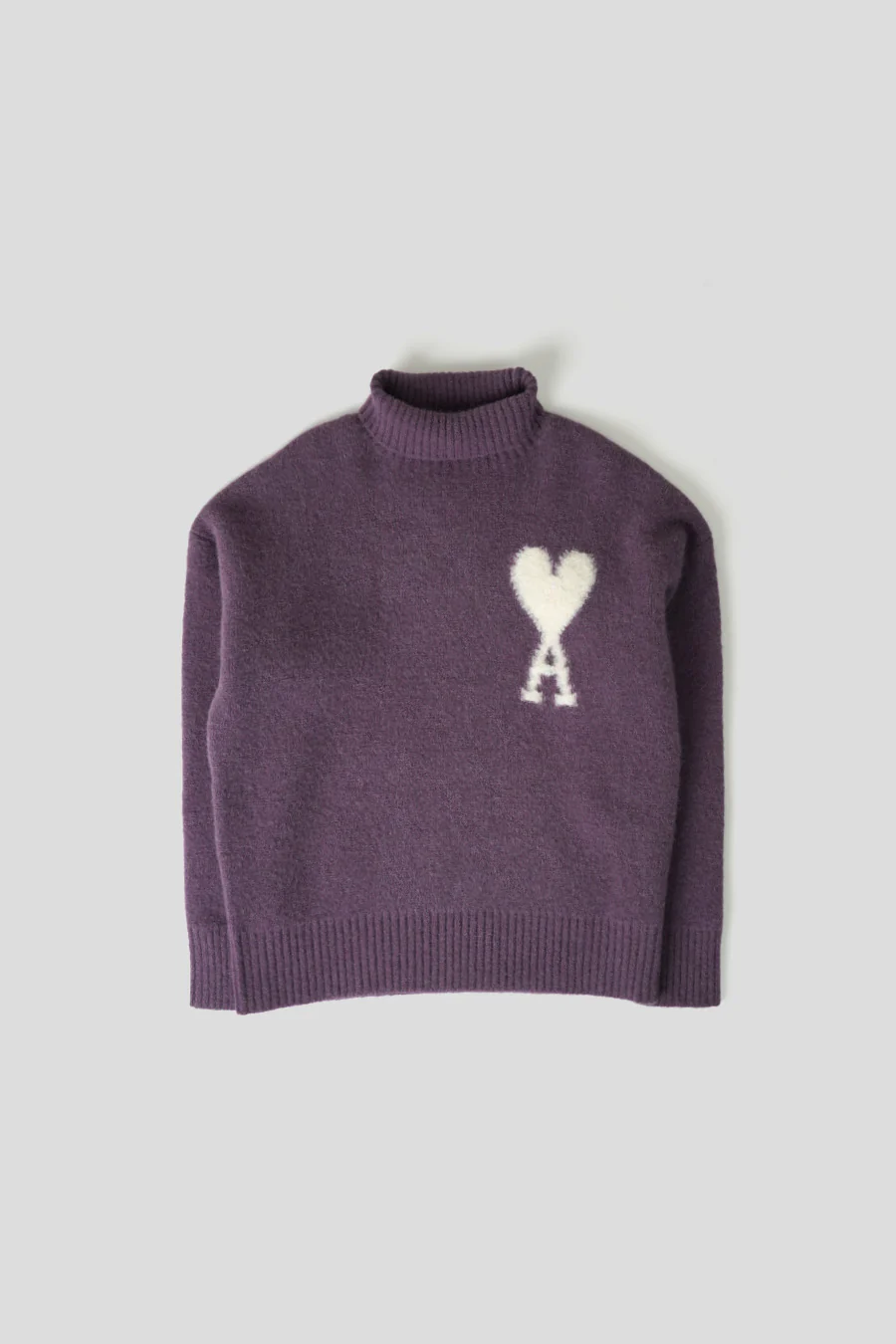 PULL COL HAUT AMI DE COEUR LILAS