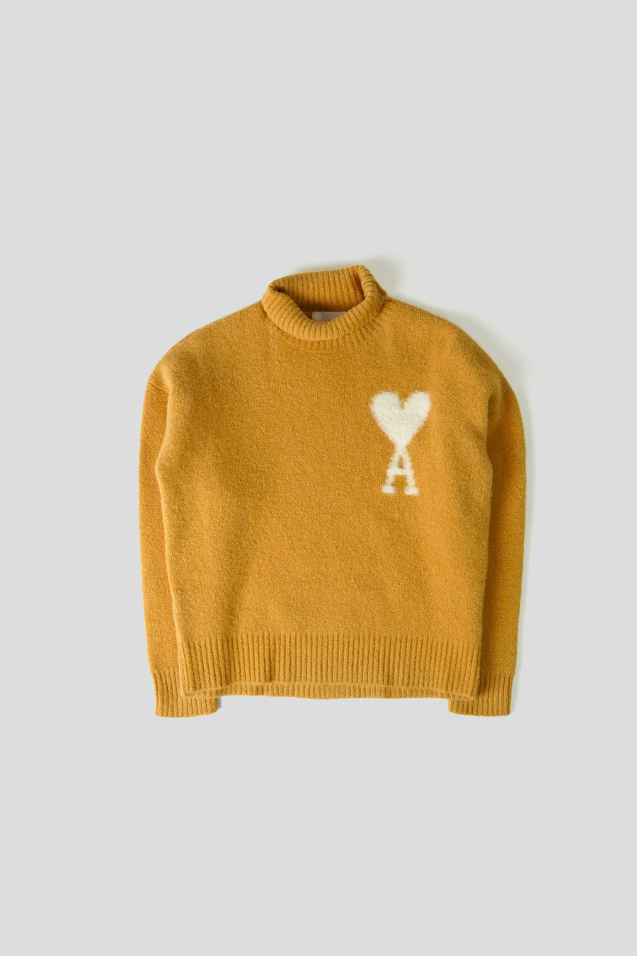 PULL COL HAUT AMI DE COEUR MOUTARDE