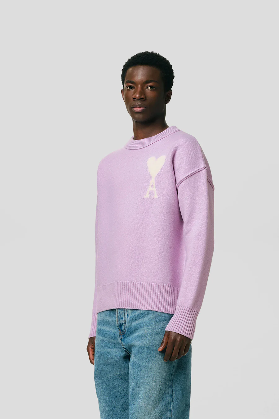 PULL AMI DE COEUR LILAS ET ÉCRU - Image 2