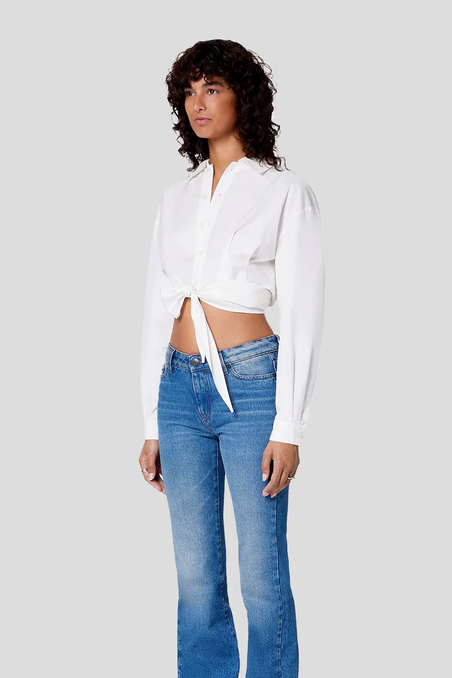 CHEMISE PORTEFEUILLE COURTE BLANC NATUREL - Image 3