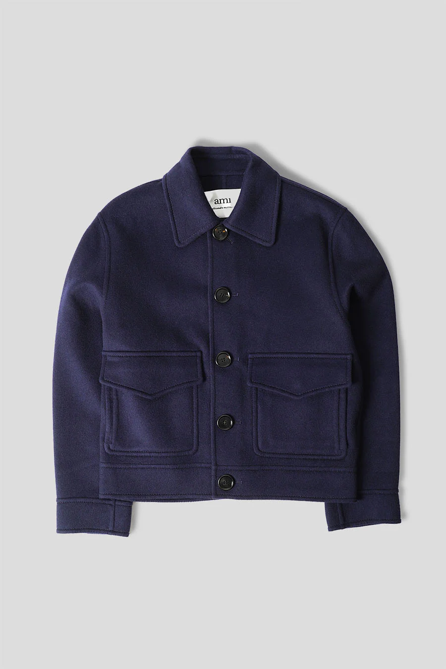 VESTE DOUBLE FACE BOXY FIT BLEU NUIT