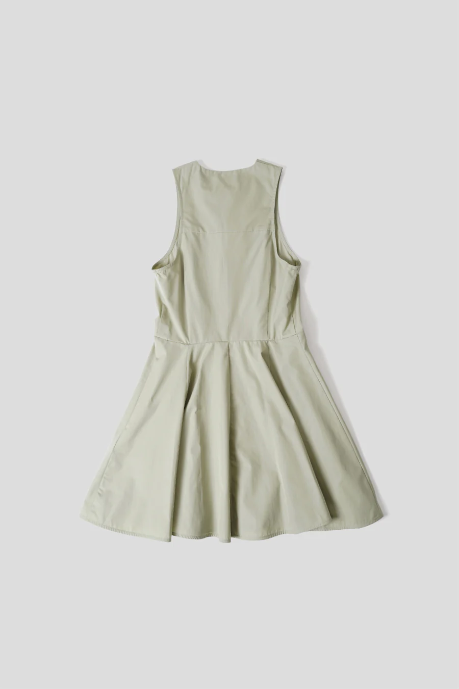 ROBE COURTE À GODET SAUGE - Image 3