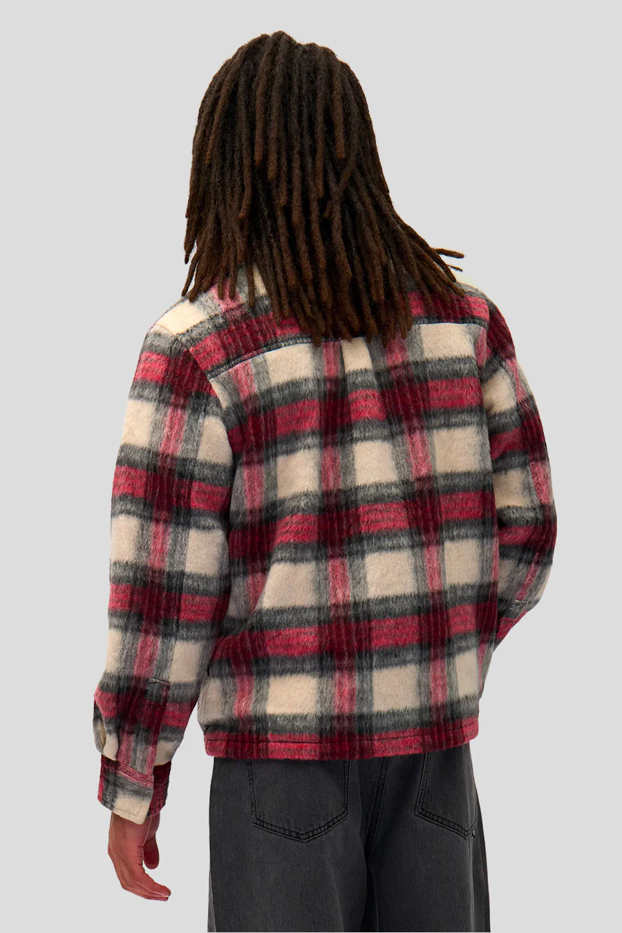 CHEMISE PLAID ZIP BEIGE, ROUGE ET NOIRE - Image 4