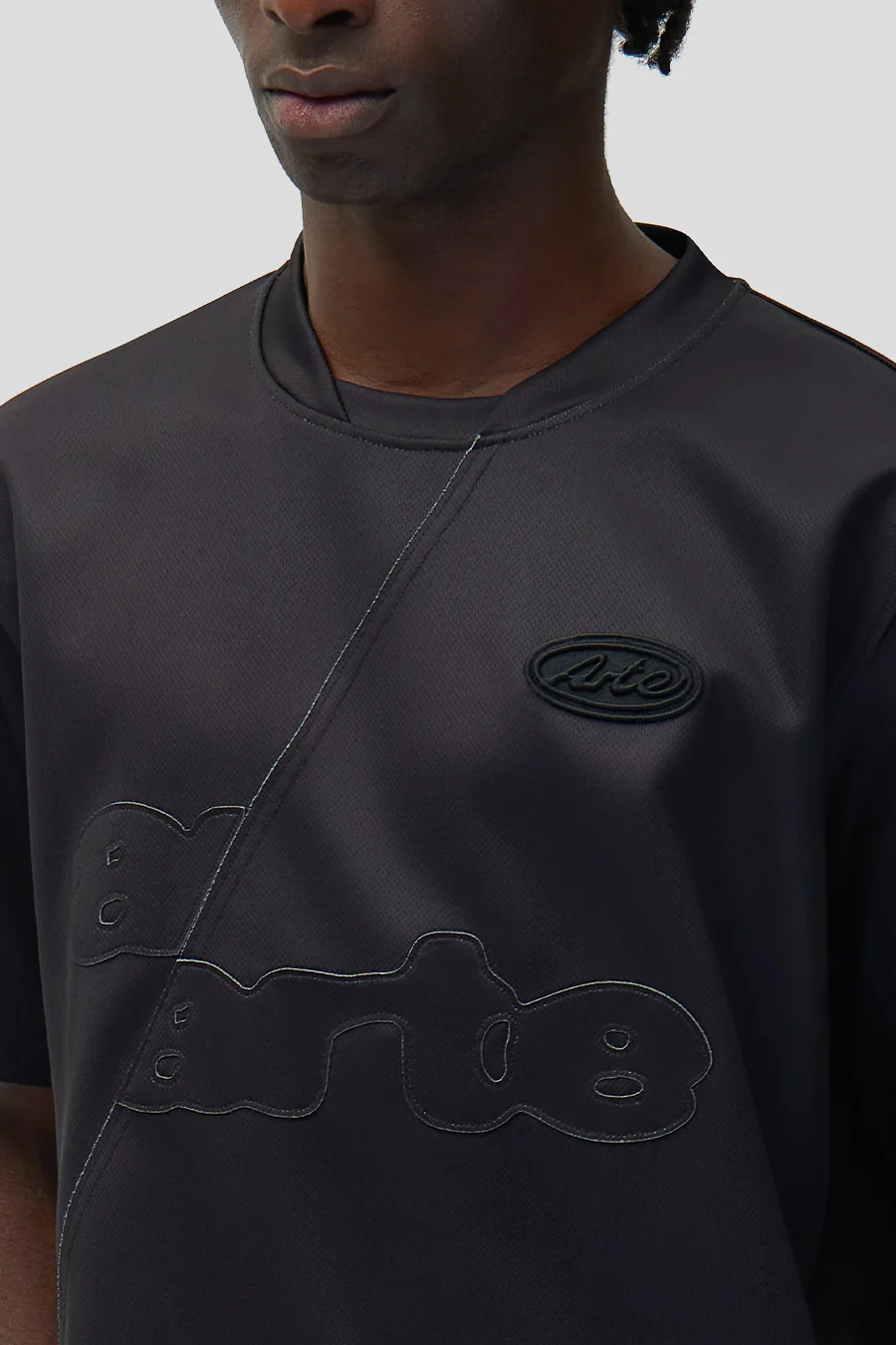 T-SHIRT FOOTBALL NOIR - Image 2
