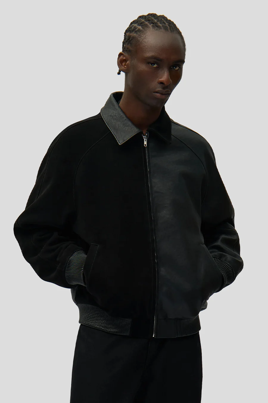 VESTE EN CUIR MULTI NOIR