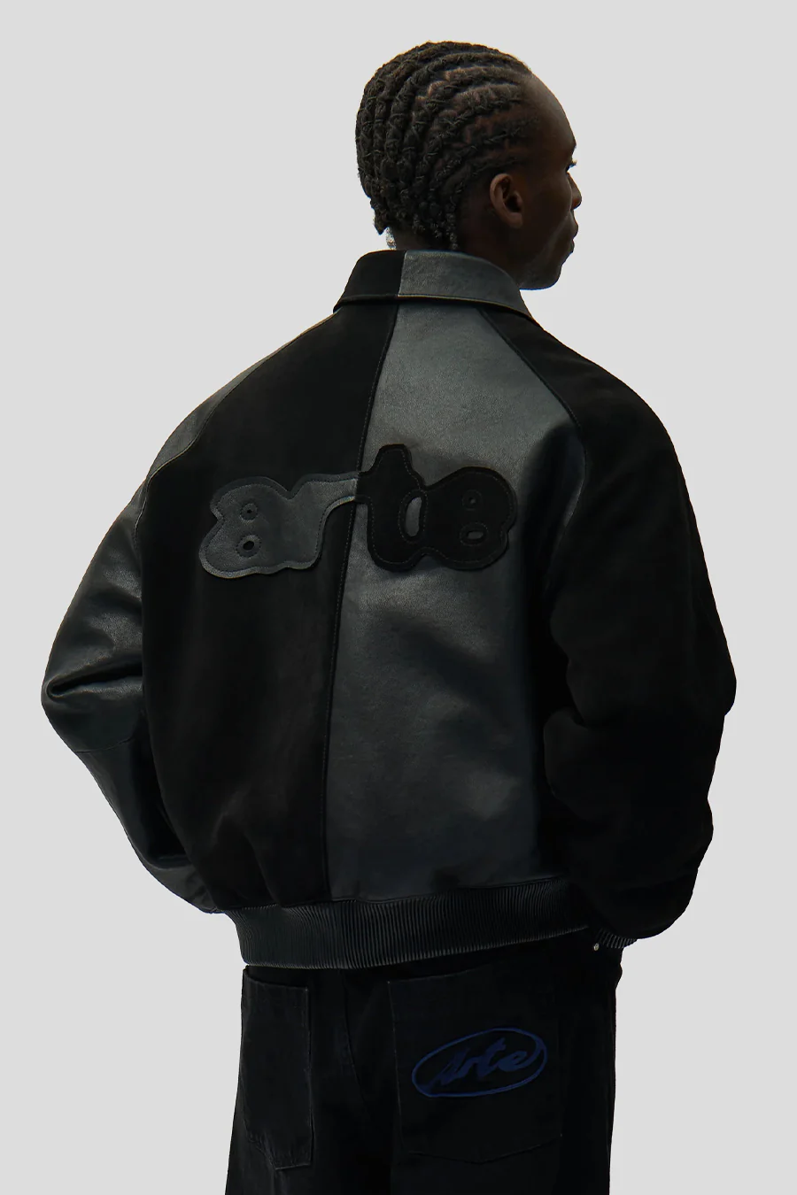 VESTE EN CUIR MULTI NOIR - Image 3