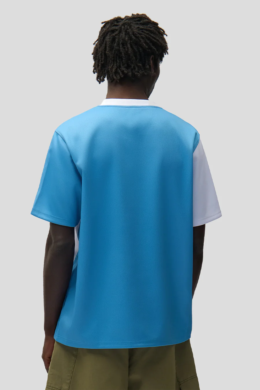 T-SHIRT FOOTBALL BLEU ET BLANC - Image 3