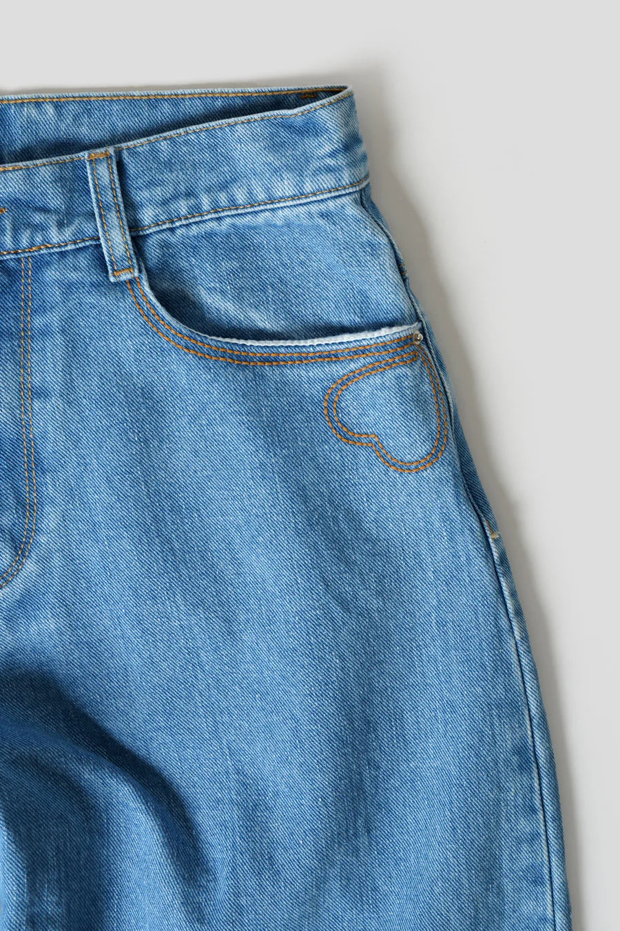 SHORT SILVAIN HEART DETAIL BLEU DENIM - Image 2