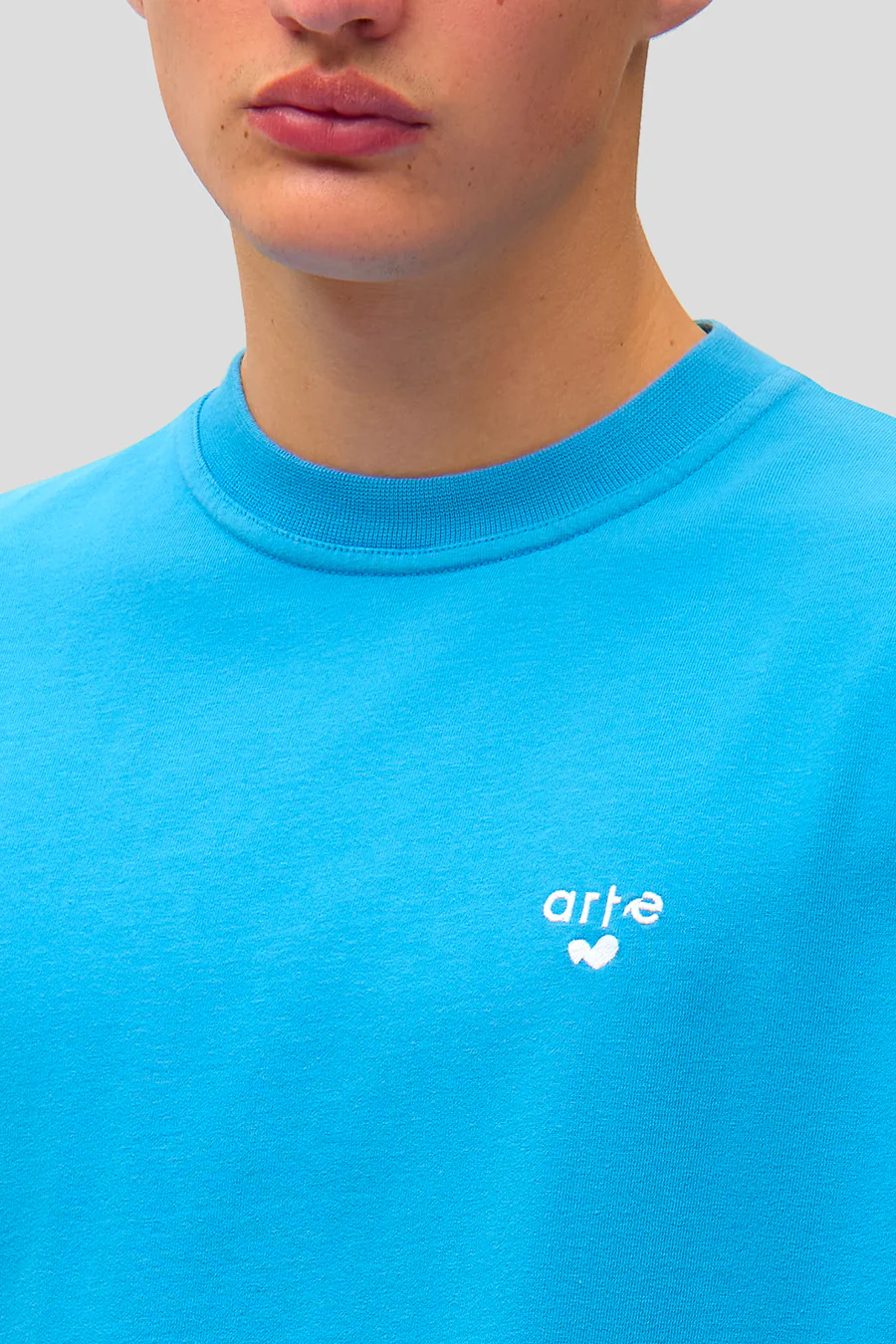 T-SHIRT HEART LOGO BLEU - Image 2
