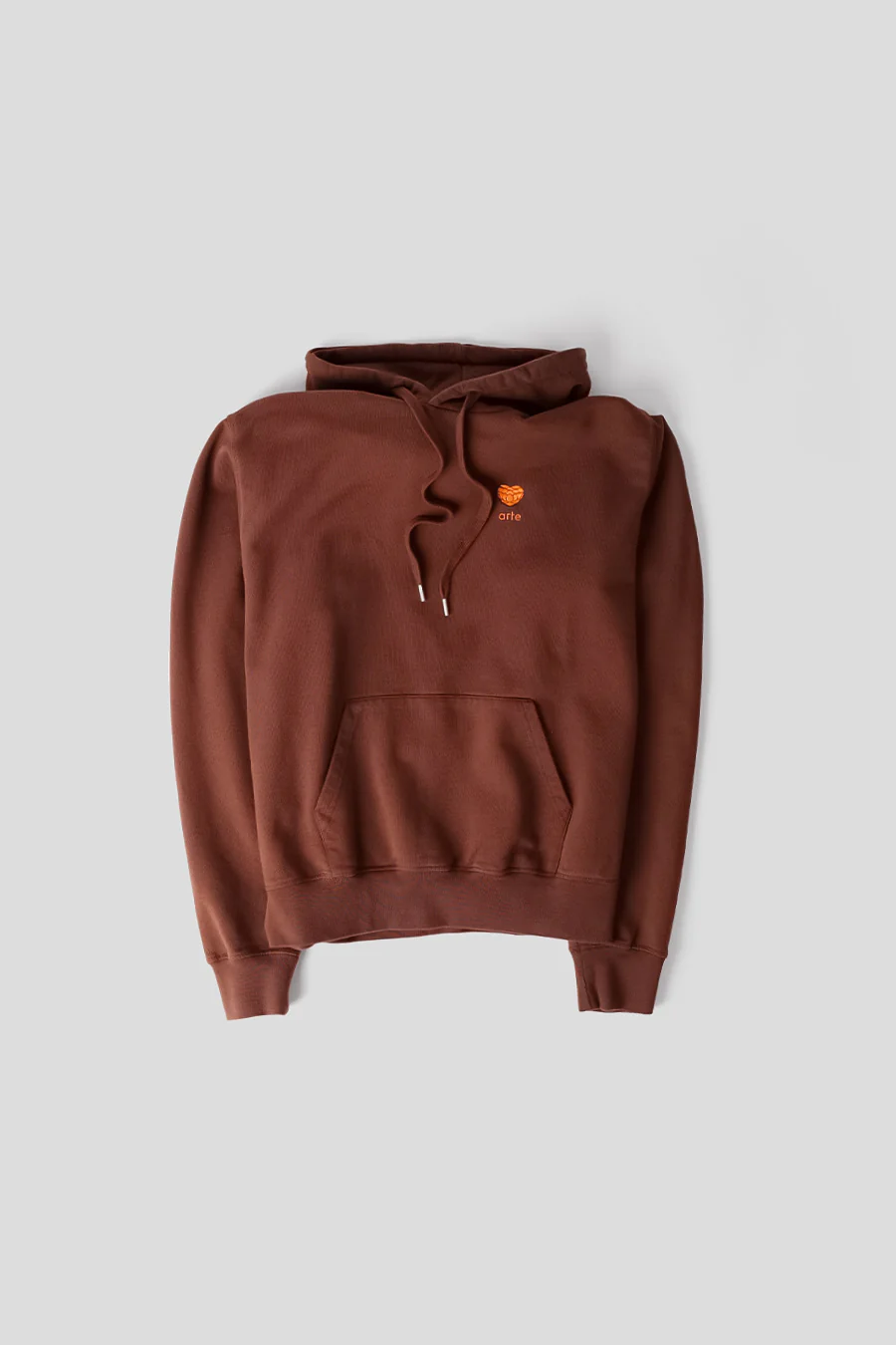 HOODIE HEART FLOWER MARRON
