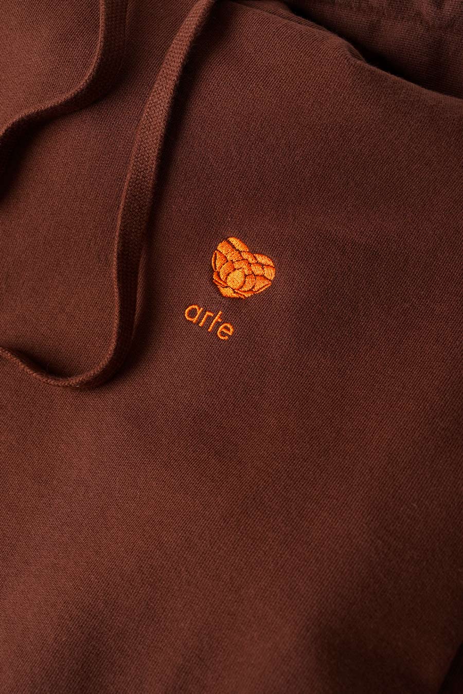 HOODIE HEART FLOWER MARRON - Image 2