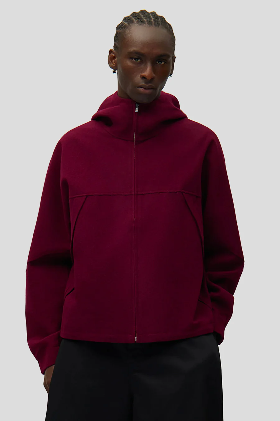 VESTE TECHNICAL WOOL BORDEAUX