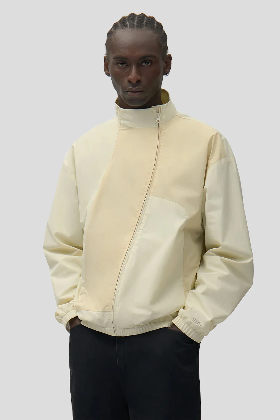 VESTE CURVE ZIPPER CRĂME