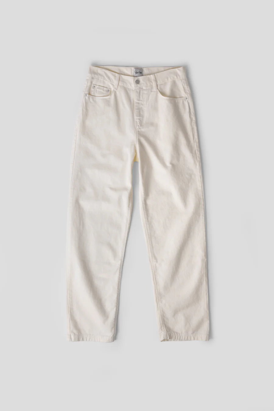PANTALON A POCHES BRODĂES CRĂME